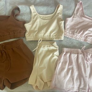 Crop top and shorts lounge set (3)